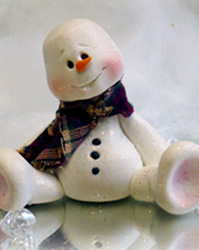 Adorable Polymer Clay Snowman