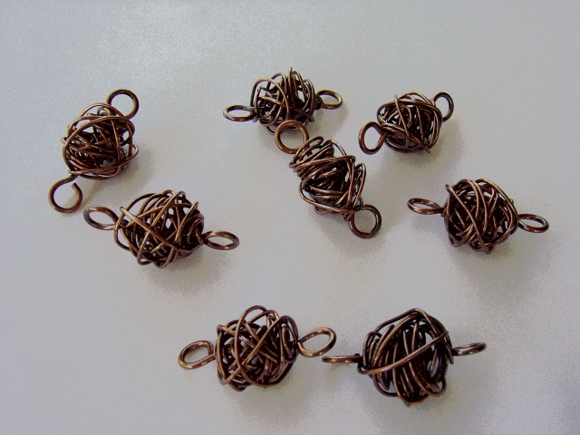 Copper Wire Wrapped Beads