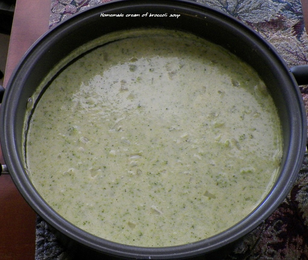 homemade cream of broccoli soup