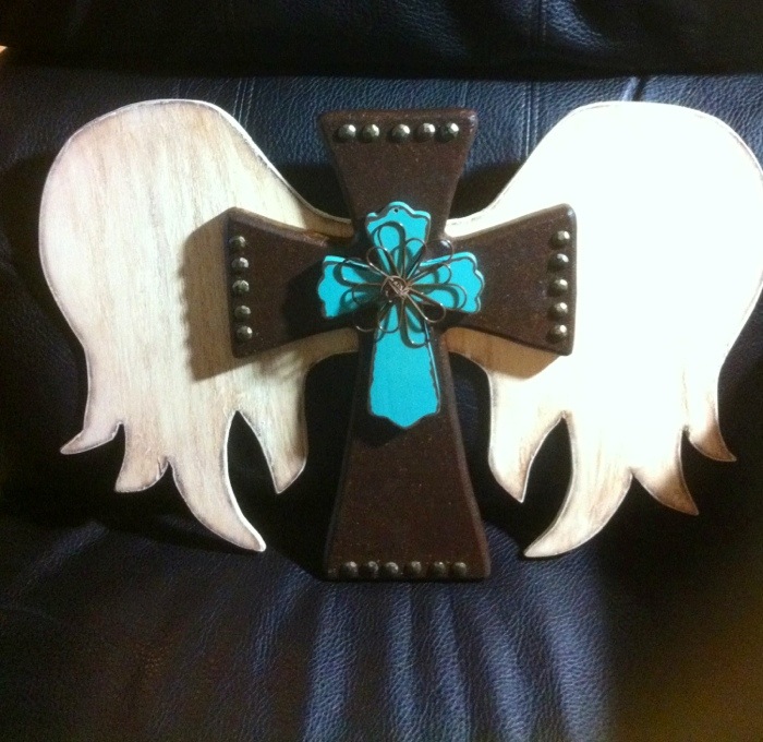 Handcrafted Cross with Angel Wings