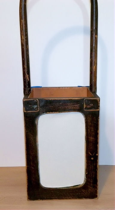 Wood Box with metal handle