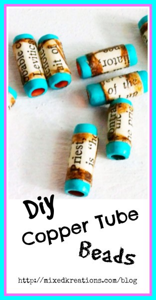 diy copper tube beads 