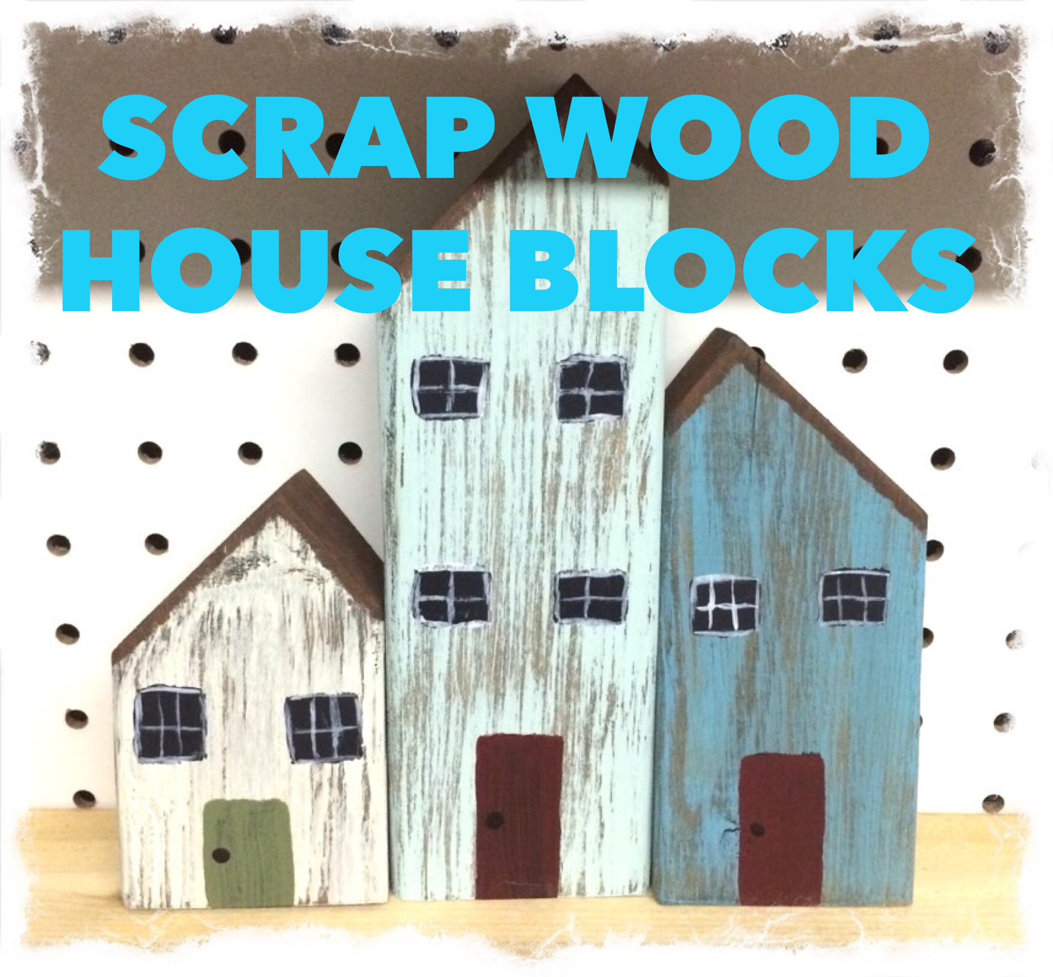 diy scrap wood house blocks
