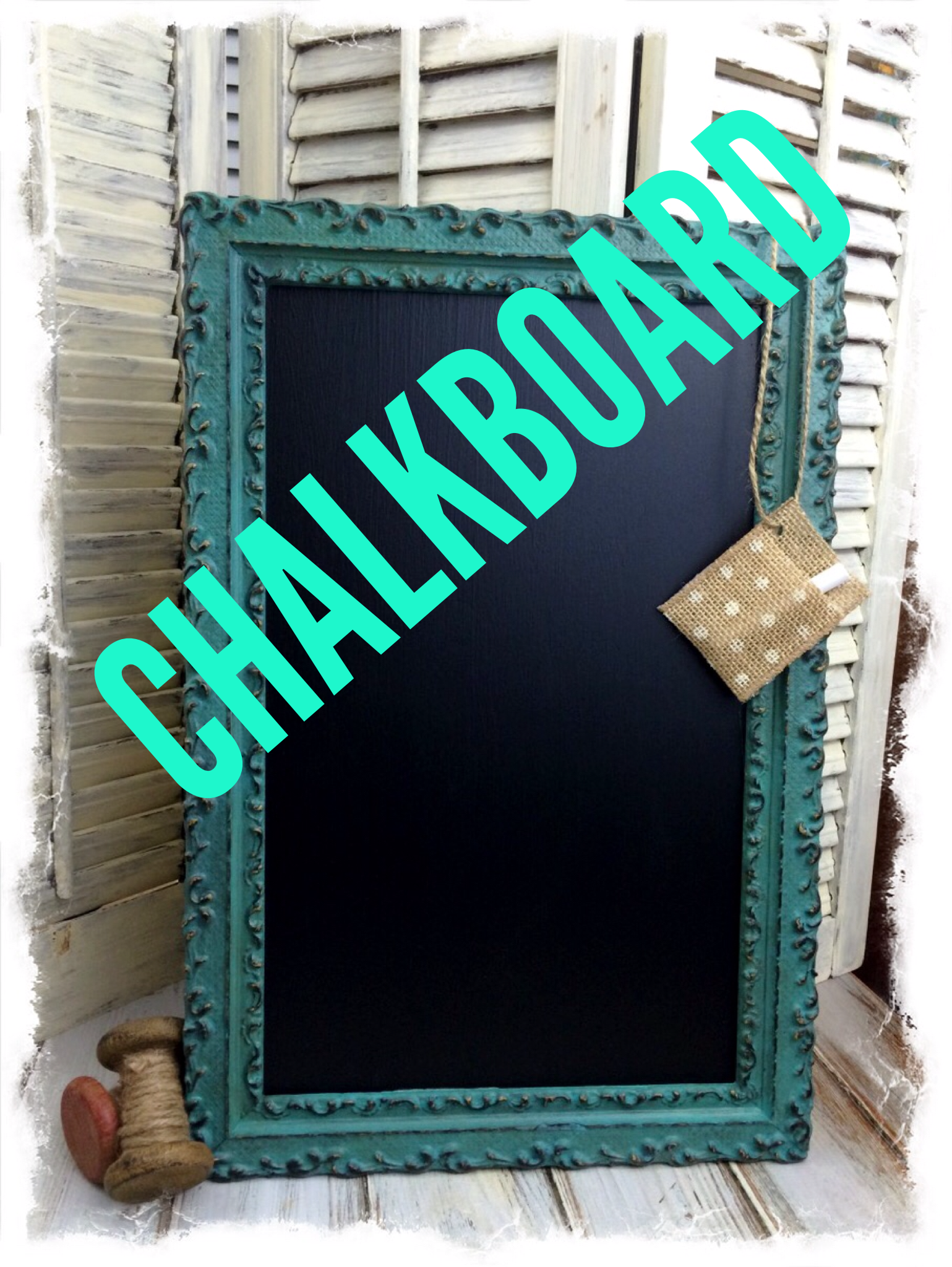 diy chalkboard from old picture frame
