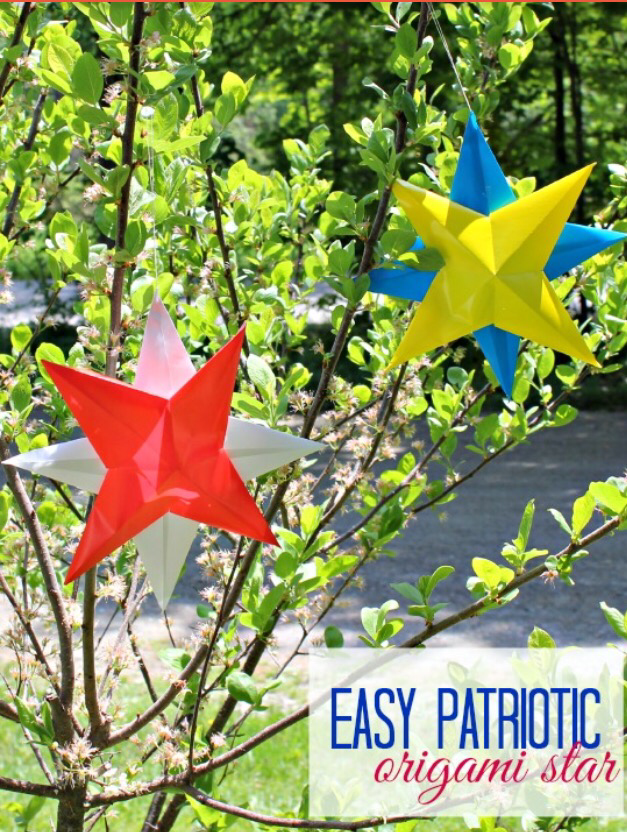 Easy Patriotic Origami Star