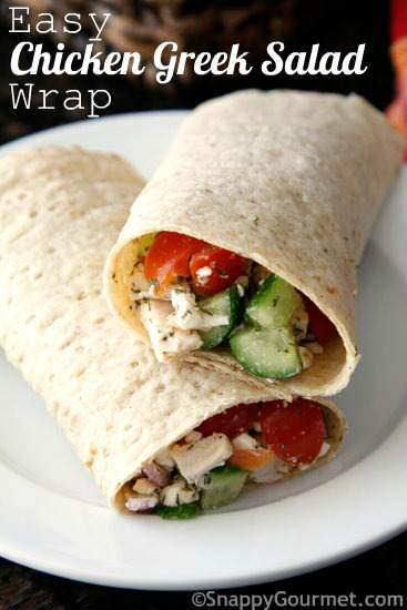Easy-Chicken-Greek-Salad-Wrap