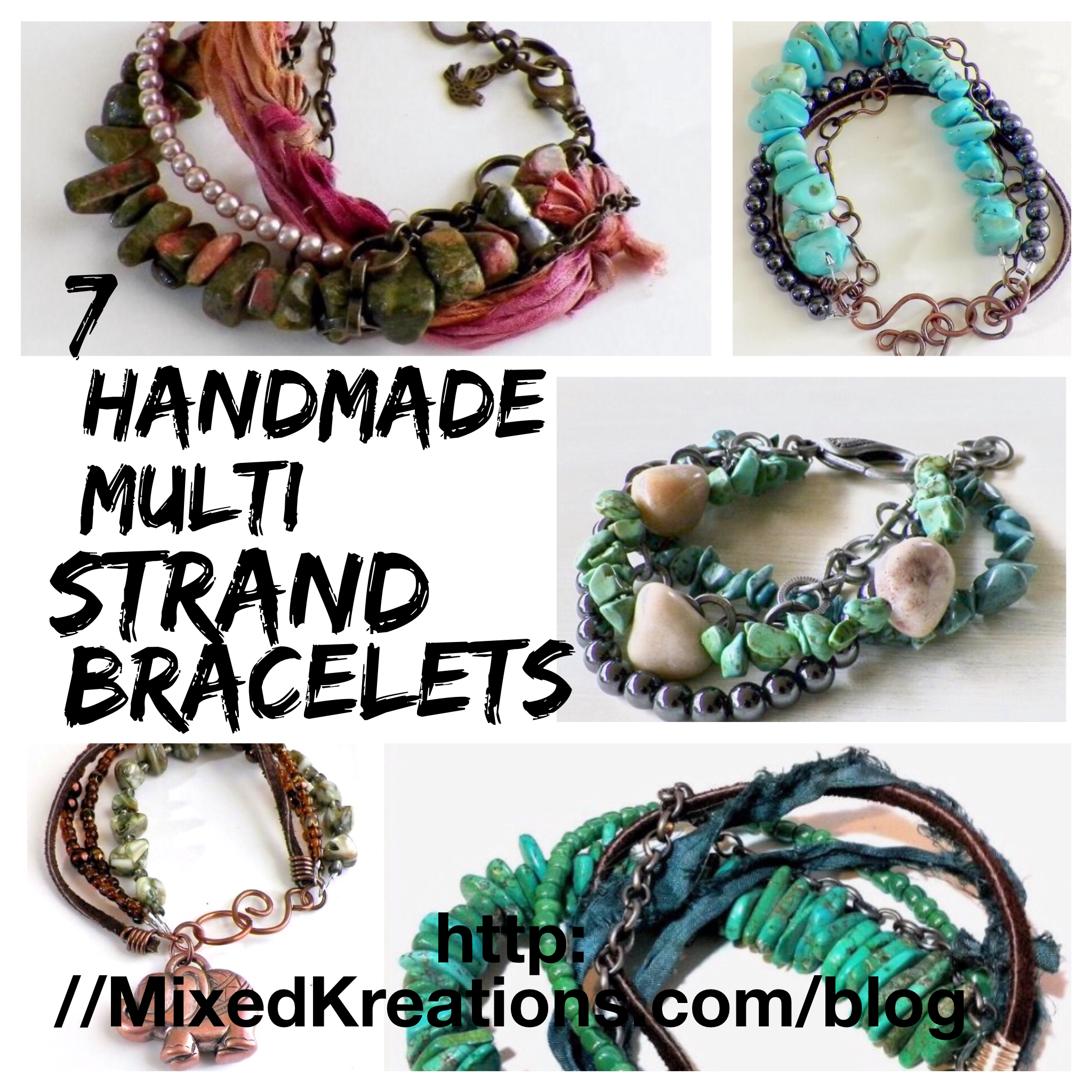 handmade multi strand bracelets