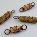 Copper Wire Wrapped Paper Beads