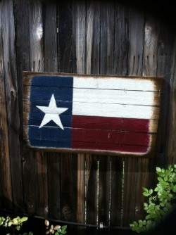 weathered Texas flag