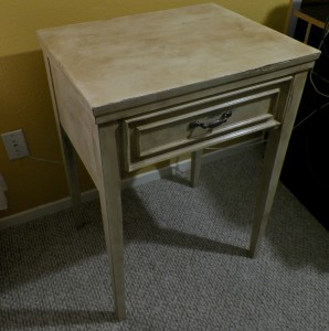 Distressed sewing table
