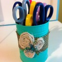 Upcycled Tin Can Organizer