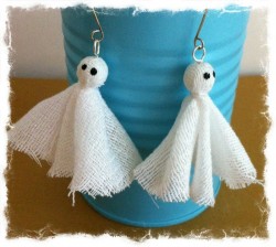 diy ghost dangle earrings
