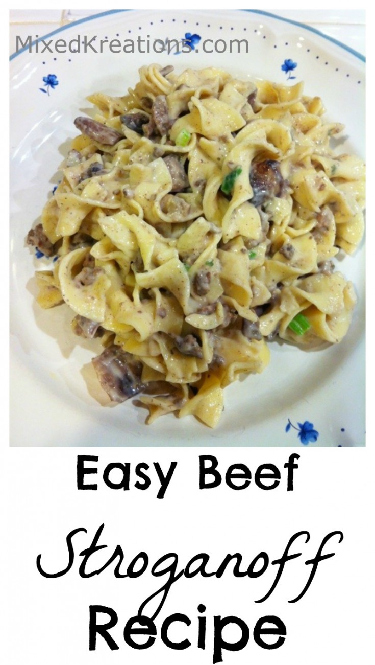 easy beef stroganoff recipe / how to make homemade beef stroganoff #Beefstroganoff #recipe #homemade MixedKreations.com 