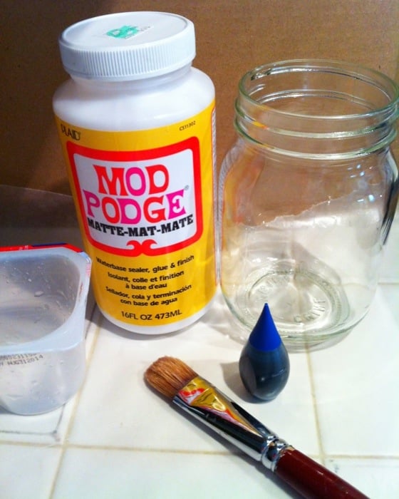 DIYF: Colored Mason Jars ~ Modge Podge vs. Paint