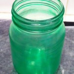 diy faux sea glass mason jar