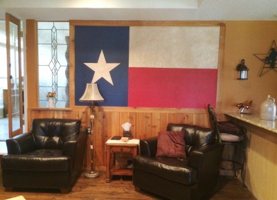Texas flag mural