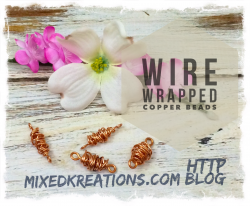 Wire wrapped copper bead