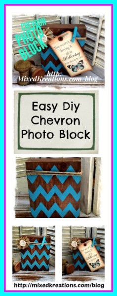 chevron photo block display