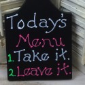 Today's menu board