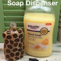 diy animal print soap dispenser