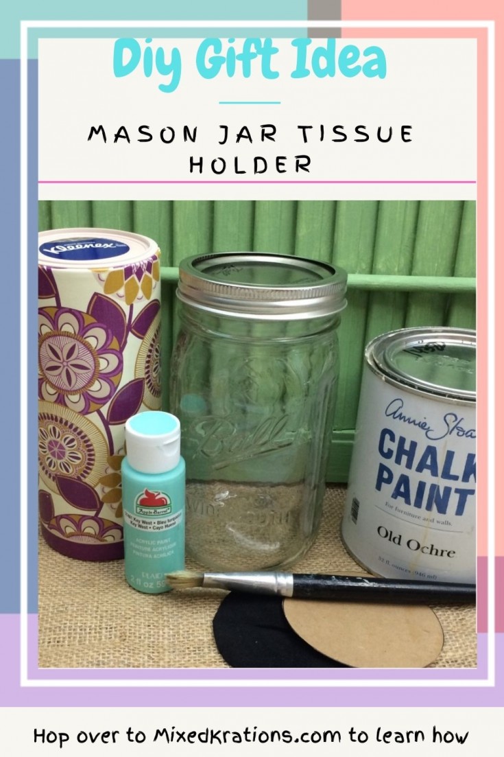 DIY farmhouse photo holder using a mason jar lid