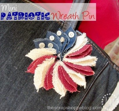 Patriotic wreath pin