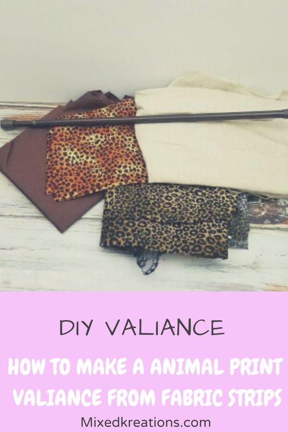 How to make a animal print valiance. Diy animal print valiance. MixedKreations