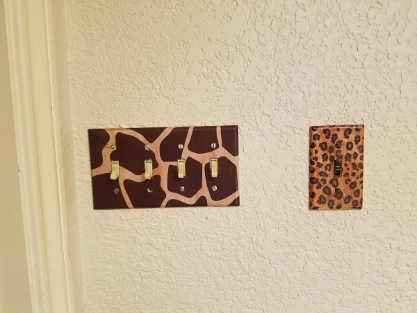 how to make Animal print switch plate covers