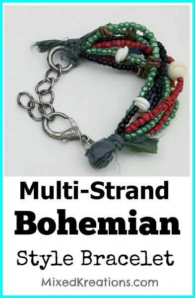 multi strand bohemian style bracelet