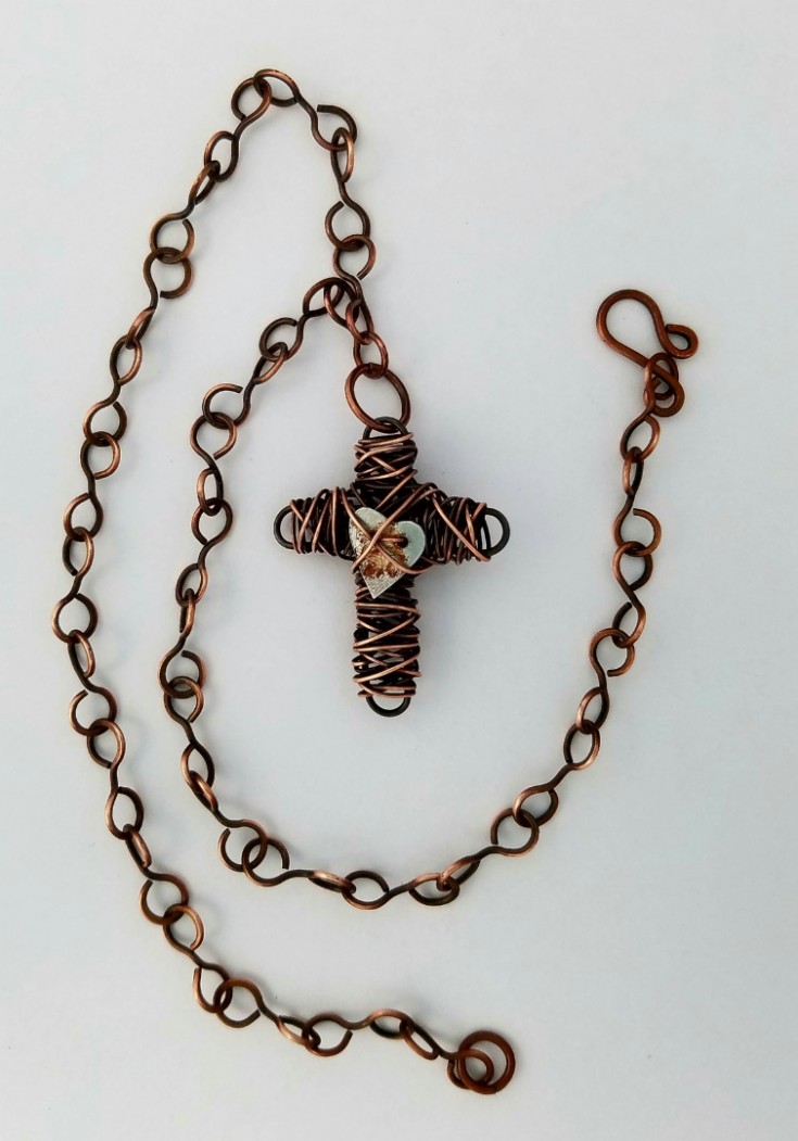 11 Weeks Til Christmas Gift List- copper wire cross