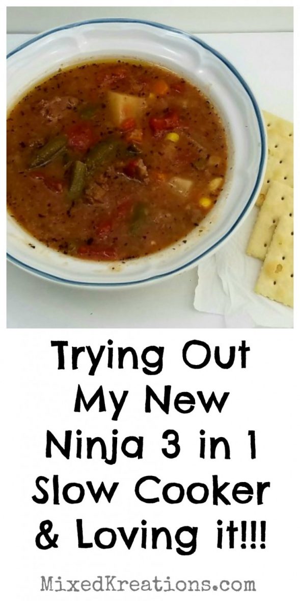 Loving My New Ninja 3 In 1 Cooking System Mixed Kreations   Ninja 3 In 1 Slow Cooker Pinterest 589x1177 