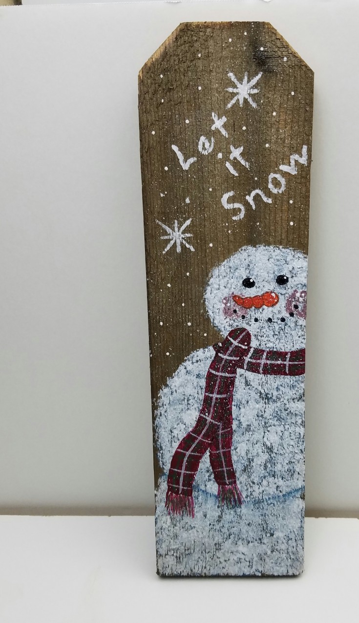 How to paint a snowman 