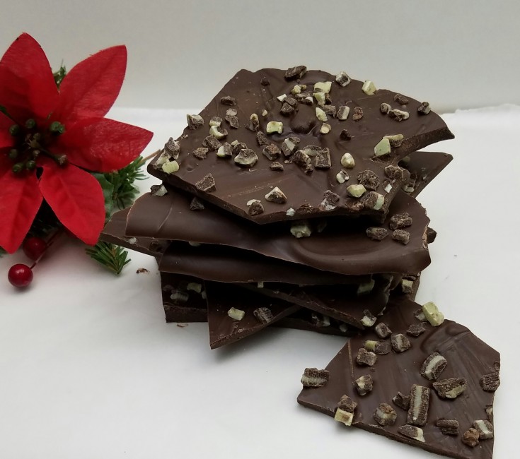 Chocolate Mint Almond Bark