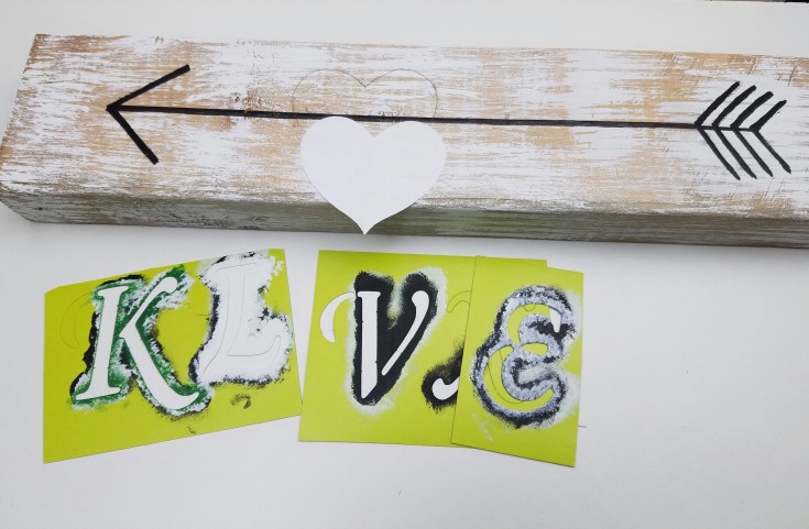 easy diy arrow love block 