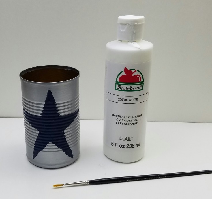 Diy  Dallas cowboy tin can pencil holder 5