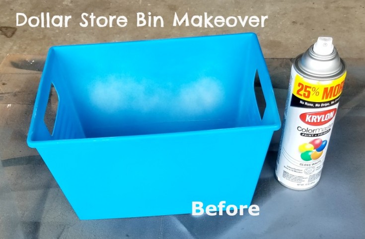 Plastic Storage Bin Makeover