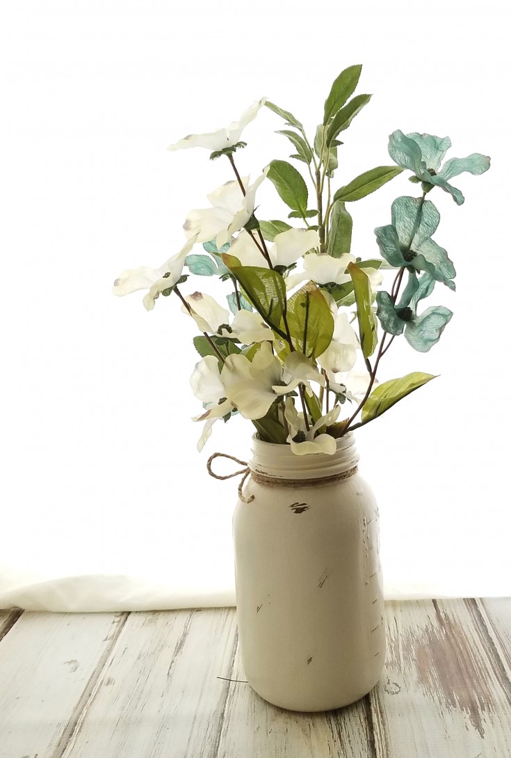 spring mason jar vase