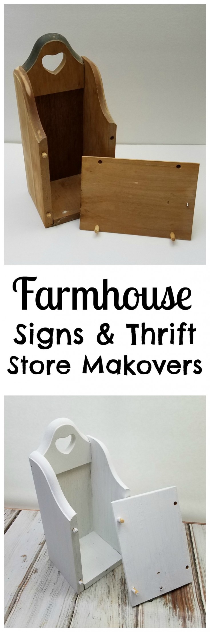 farmhouse signs and thrift store makeovers