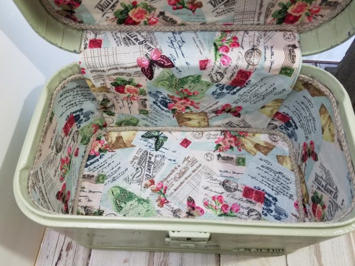 Vintage Train Case Makeover