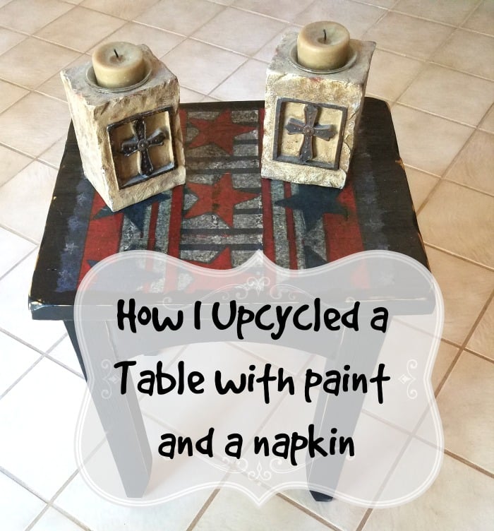  Upcycle a Table with paint and a napkin