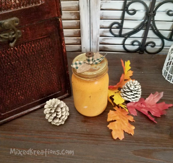 How to Make Fall Pickle Jar Pumpkin Crafts