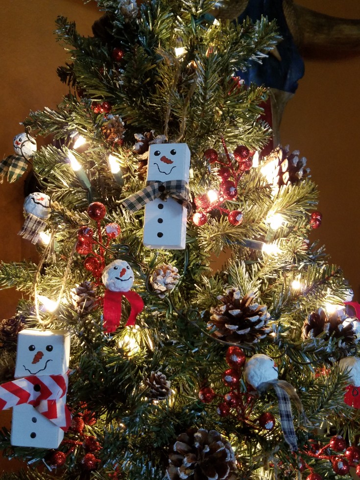 Diy Scrap Wood Snowmen Ornaments