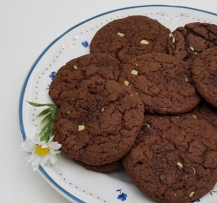 Andes mint chocolate cake cookies