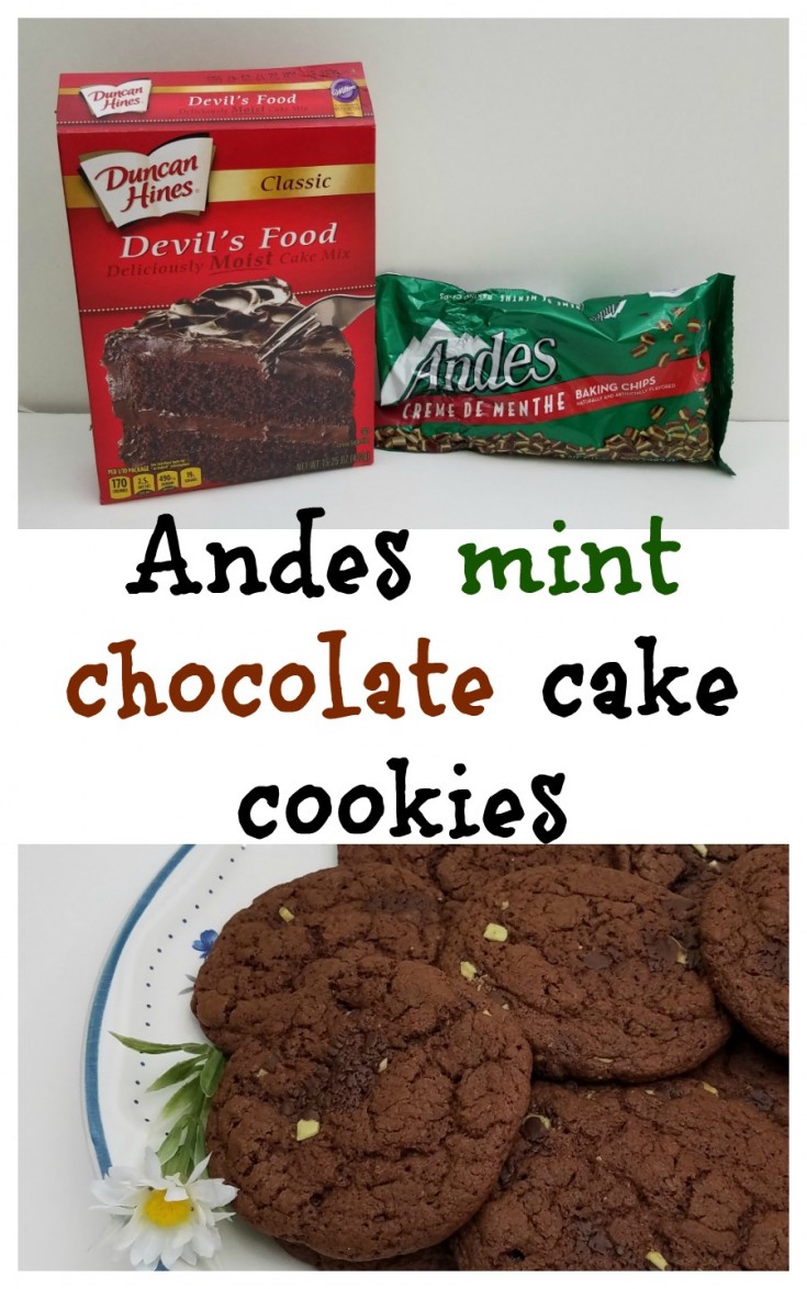 How to make Andes mint chocolate cake cookies / chocolate cake cookies / Andes cookie recipe #CookieRecipe #HomemadeCookies #CakeCookies MixedKreations.com