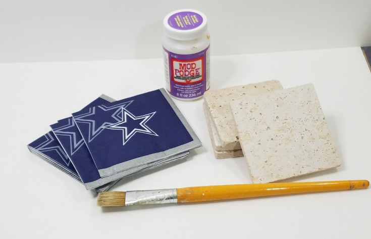 diy Dallas cowboys tile coasters