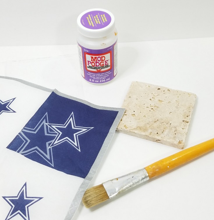 diy Dallas cowboys tile coasters