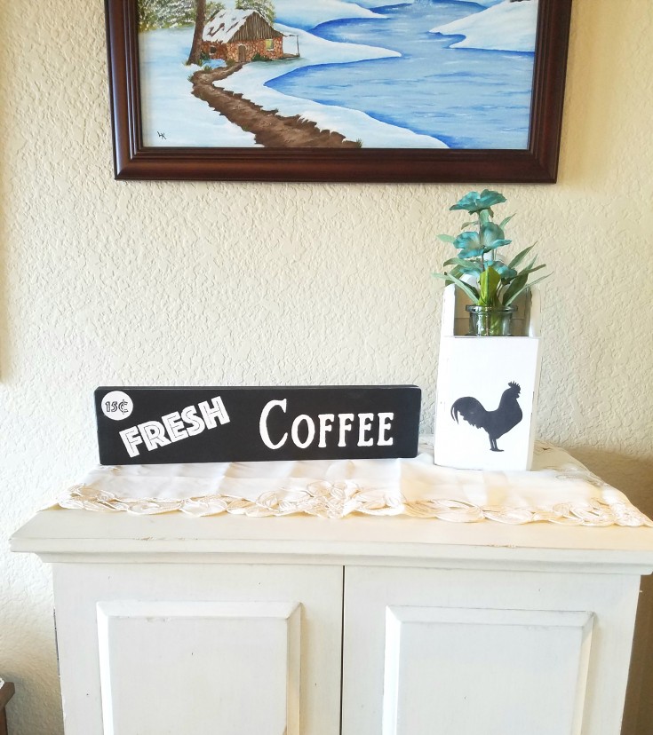 Easy Diy Wood Signs, fresh coffee block
