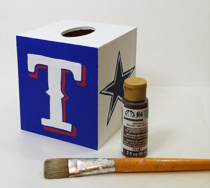 diy Dallas Cowboys Texas Rangers tissue box cover