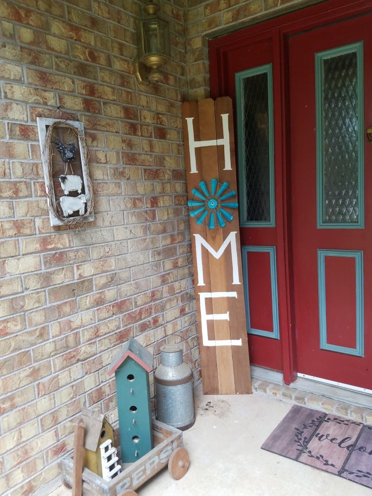 How to make a large porch sign | diy home sign #diy #PorchSign #Home MixedKreations.com