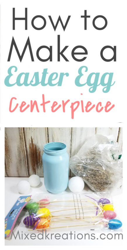 How to make a speckled Easter egg jar out of a glass jar for a Easter / diy speckled easter egg jar centerpiece